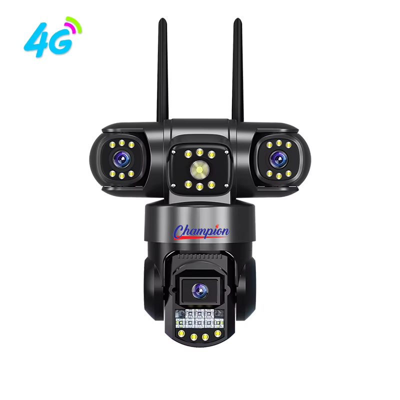 Champion 3 Lens 3 Screens 4G Security Outdoor waterproof Camera.