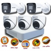 05 pcs 2MP Full Color Audio Hikvision cctv camera package