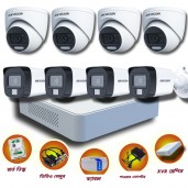 08 pcs 2MP Full Color Audio Hikvision cctv camera package