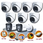 09 pcs 2MP Full Color Audio Hikvision cctv camera package