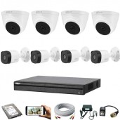 08 pcs 2MP Dahua cctv camera package