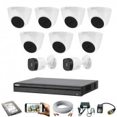 09 pcs 2MP Dahua cctv camera package